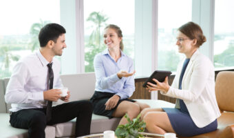 Business People Sitting in Modern Office