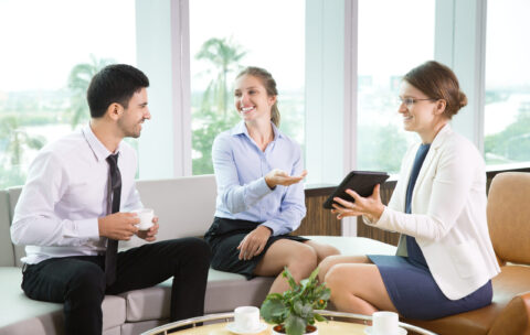 Business People Sitting in Modern Office